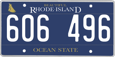 RI license plate 606496
