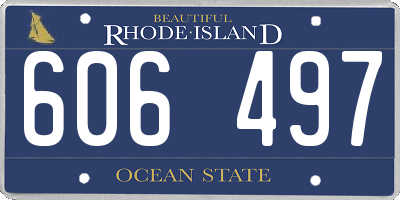 RI license plate 606497