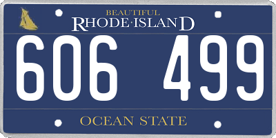 RI license plate 606499