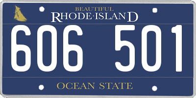 RI license plate 606501