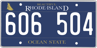 RI license plate 606504