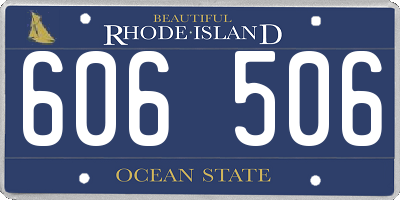 RI license plate 606506
