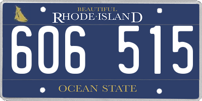 RI license plate 606515