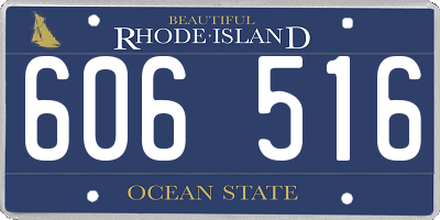 RI license plate 606516