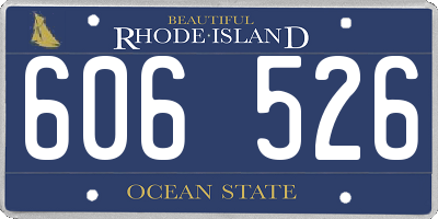 RI license plate 606526