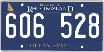 RI license plate 606528
