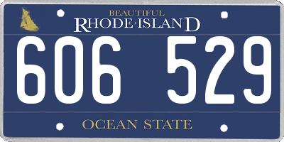 RI license plate 606529