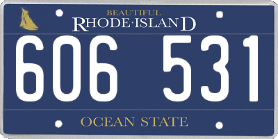 RI license plate 606531
