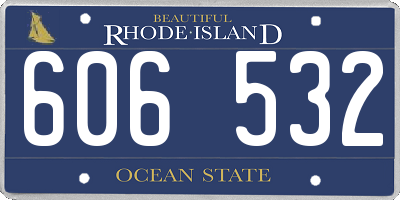 RI license plate 606532