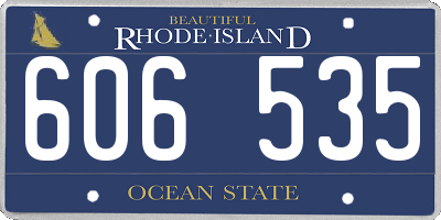 RI license plate 606535