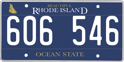 RI license plate 606546
