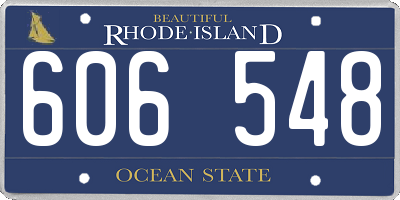 RI license plate 606548