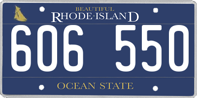 RI license plate 606550