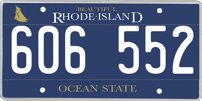 RI license plate 606552