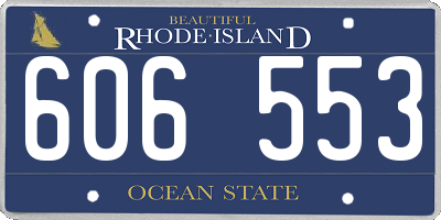RI license plate 606553