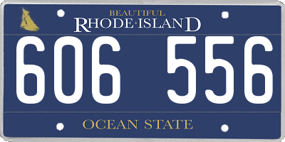 RI license plate 606556