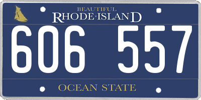 RI license plate 606557