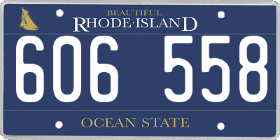 RI license plate 606558