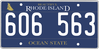 RI license plate 606563