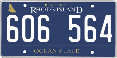 RI license plate 606564