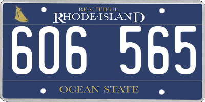 RI license plate 606565