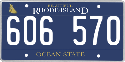 RI license plate 606570