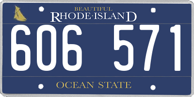 RI license plate 606571