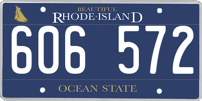 RI license plate 606572