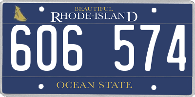 RI license plate 606574