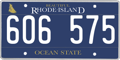 RI license plate 606575