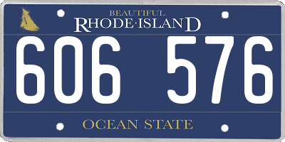 RI license plate 606576