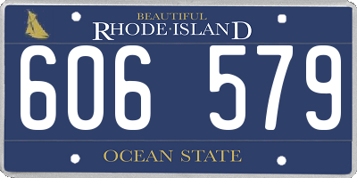 RI license plate 606579