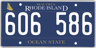 RI license plate 606586