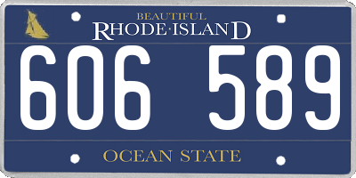 RI license plate 606589