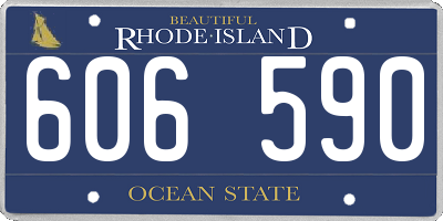 RI license plate 606590
