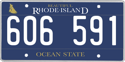 RI license plate 606591
