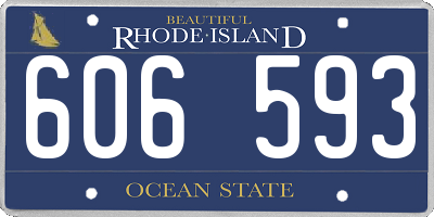 RI license plate 606593