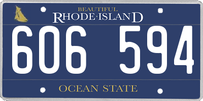 RI license plate 606594