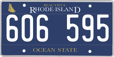RI license plate 606595