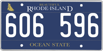 RI license plate 606596