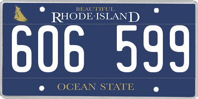 RI license plate 606599