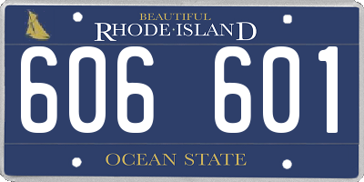 RI license plate 606601