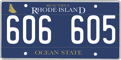 RI license plate 606605