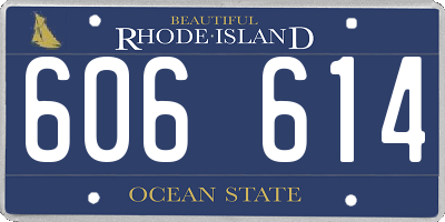 RI license plate 606614