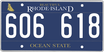 RI license plate 606618