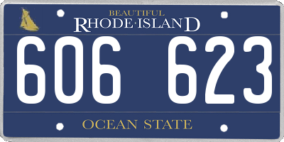 RI license plate 606623