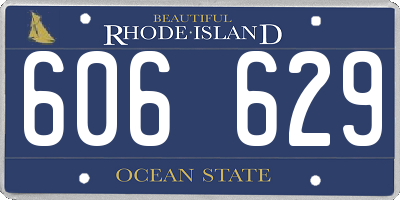 RI license plate 606629