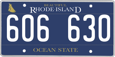 RI license plate 606630