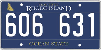 RI license plate 606631
