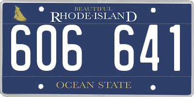 RI license plate 606641